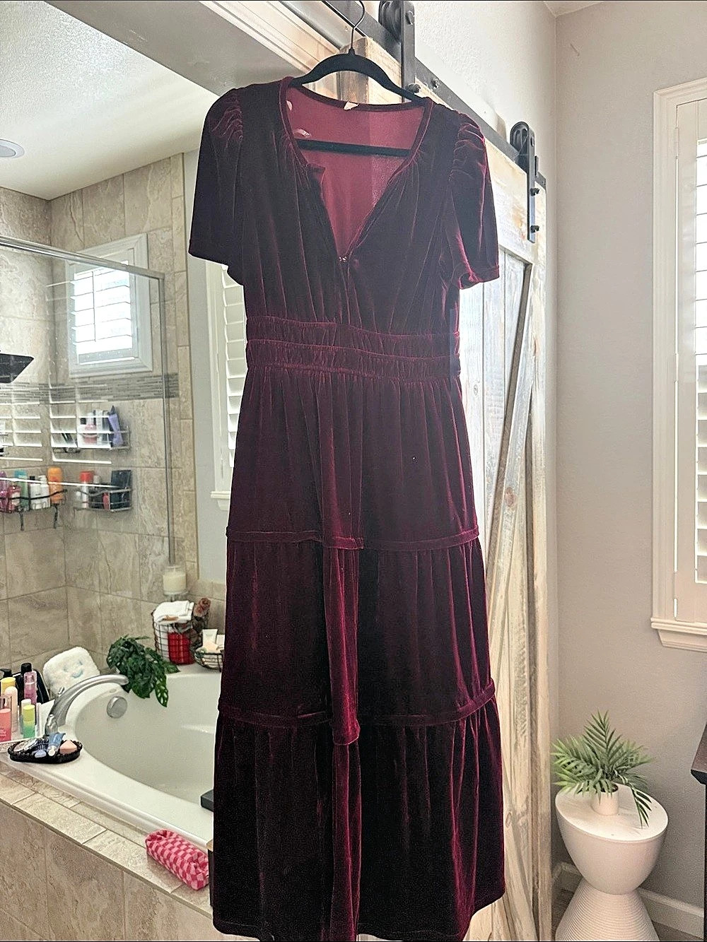 Velvet Midi Dress Size Medium Like New